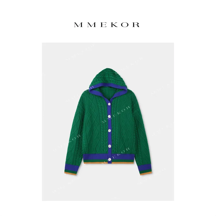 MMEKOR“小绿帽”针织衫 2025新款秋款活力常青藤百搭上衣 30632