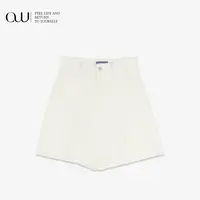 【老白不白】夏季高腰西装水洗纯色阔腿简约短裤OW252DK010C
