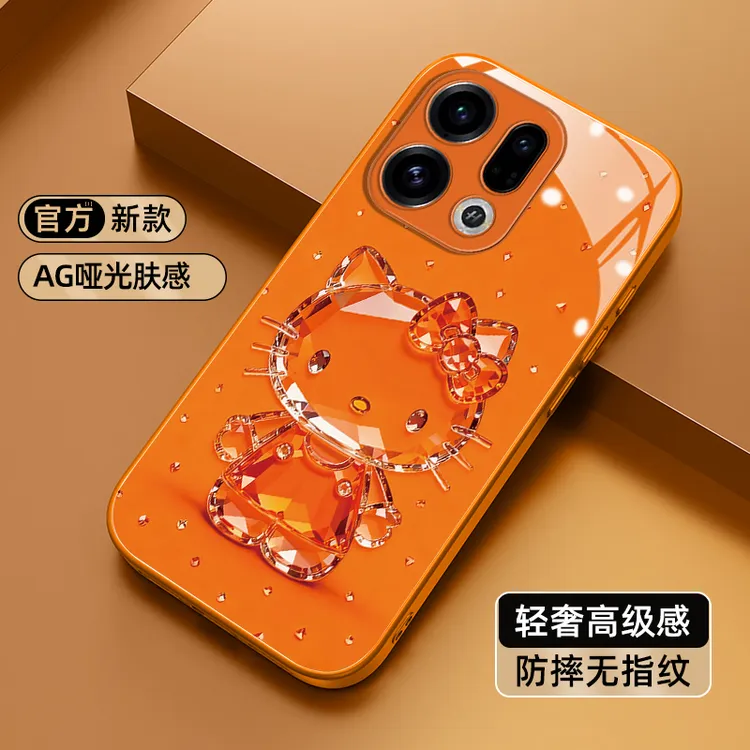 水晶KTOPPOFindX9手机壳卡通OPPOFindX8新款OPPOFindX7星宇橙色