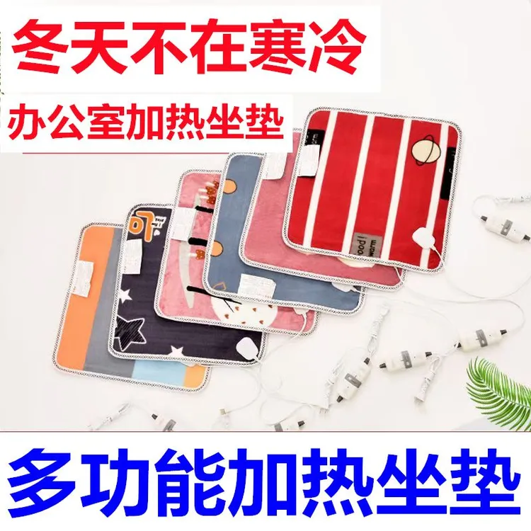 加热坐垫办公室座椅垫小电热毯坐垫宠物电暖垫电热坐垫屁垫加热JY