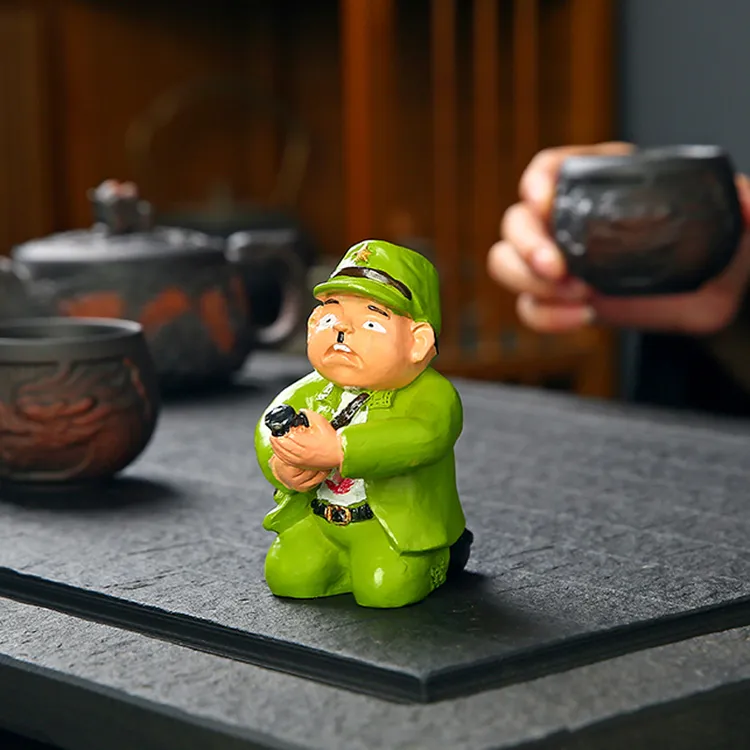 日本人投降变色茶宠摆件精品可养茶玩茶桌茶台茶盘装饰品茶具配件