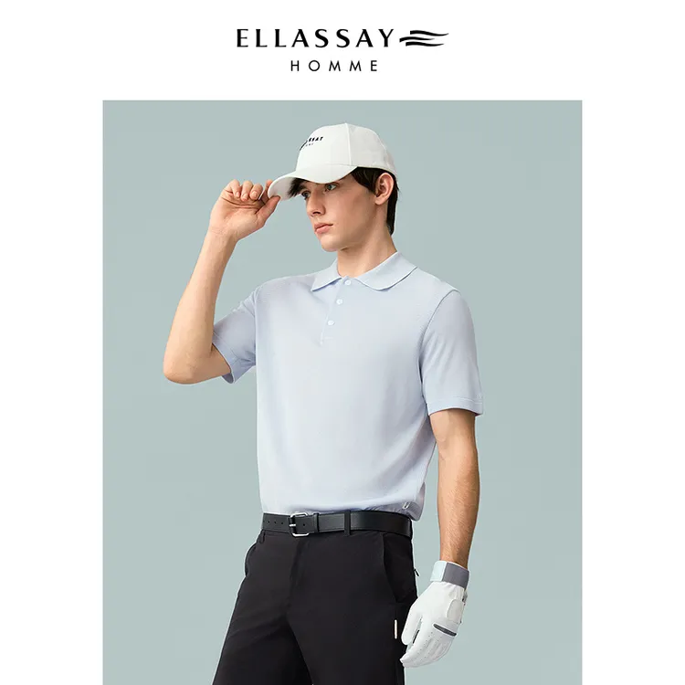 ELLASSAY歌力思男装26新款高尔夫球菌草纤维运动短袖EME371M01600