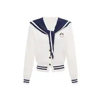 毛妮LADIESFIRST【学院萌系】海军领绑带撞色上衣早秋学院风L2266