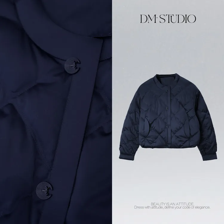 DEDM•STUDIO/小众轻奢高级感气质排扣羽绒服外套2511YRF/CH-25220