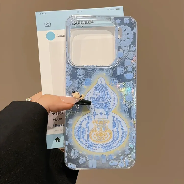 适用苹果16手机壳iPhone15漩涡IMD华为p百福底葫芦mate70小众新款