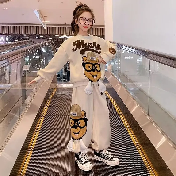 巴拉巴拉男孩女孩女童春秋季套装卫衣女孩中大童洋气春装2025新款