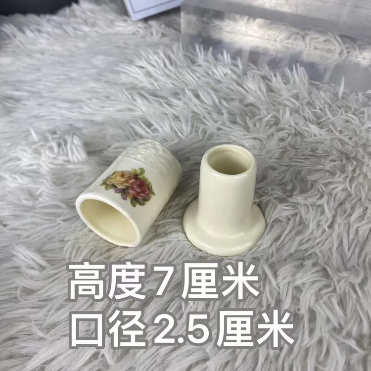 【玲珑专属】陶瓷象牙黄欧式老镇玫瑰系列牙签罐