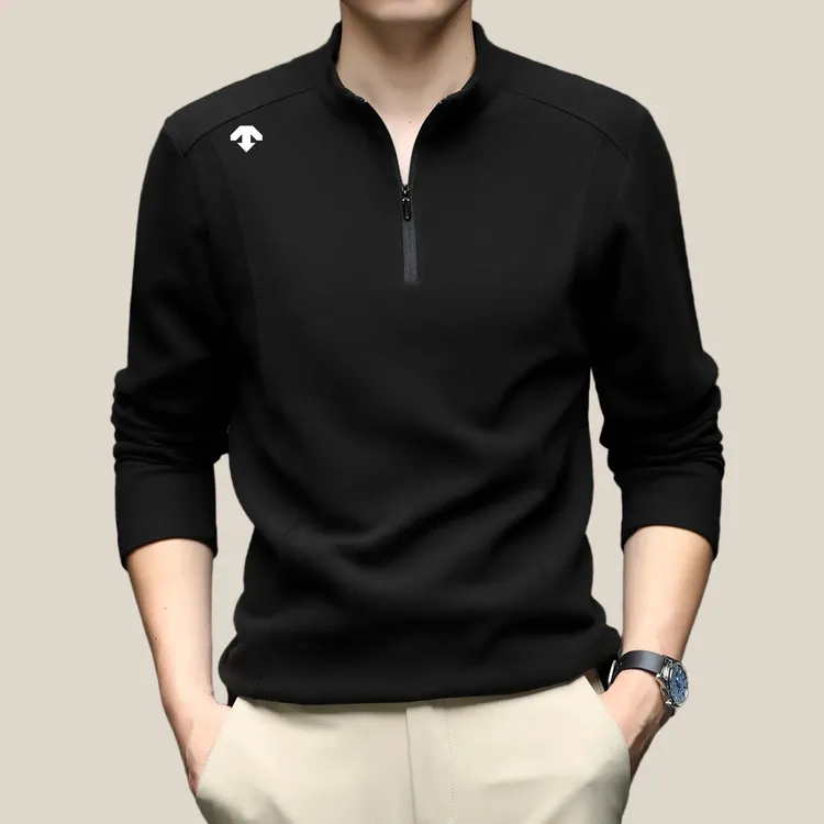 【商场同款】迪桑男士秋冬抓绒拉链立领时尚卫衣高级感时尚打底上衣