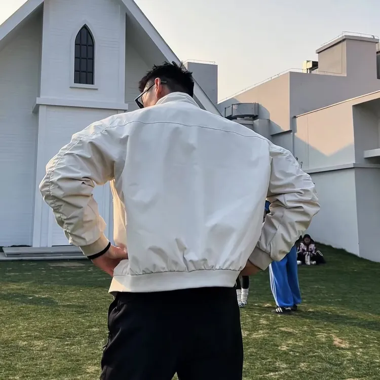 美式潮牌教练飞行员夹克男款三防立领复古上衣春秋款工装百搭外套