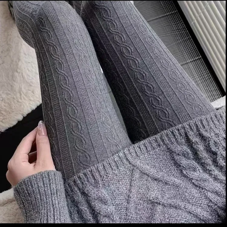 秋季大码高腰高弹螺纹显瘦可外穿女士打底裤