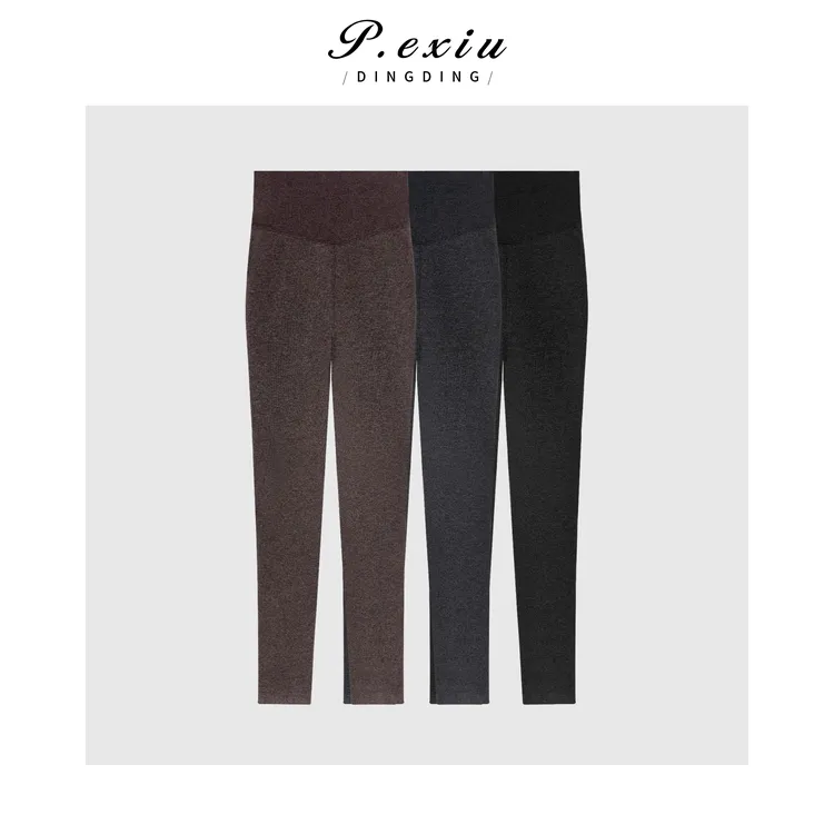 PanYiXiu/潘依绣四面弹磨毛显瘦收腹九分鲨鱼裤打底裤 CF2368