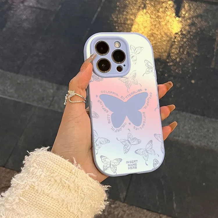 幻彩蝴蝶适用opporeno11手机壳10/9/8/7/6/5k硅胶4全包a32高级a55