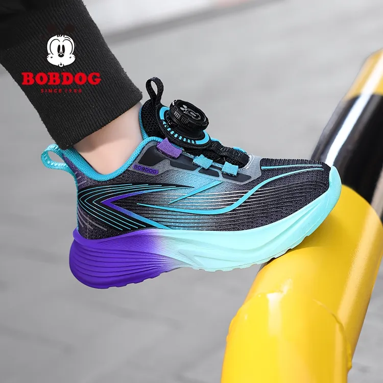 Bobdog/巴布豆男童运动鞋2025春秋网面透气儿童鞋子男孩跑步鞋潮