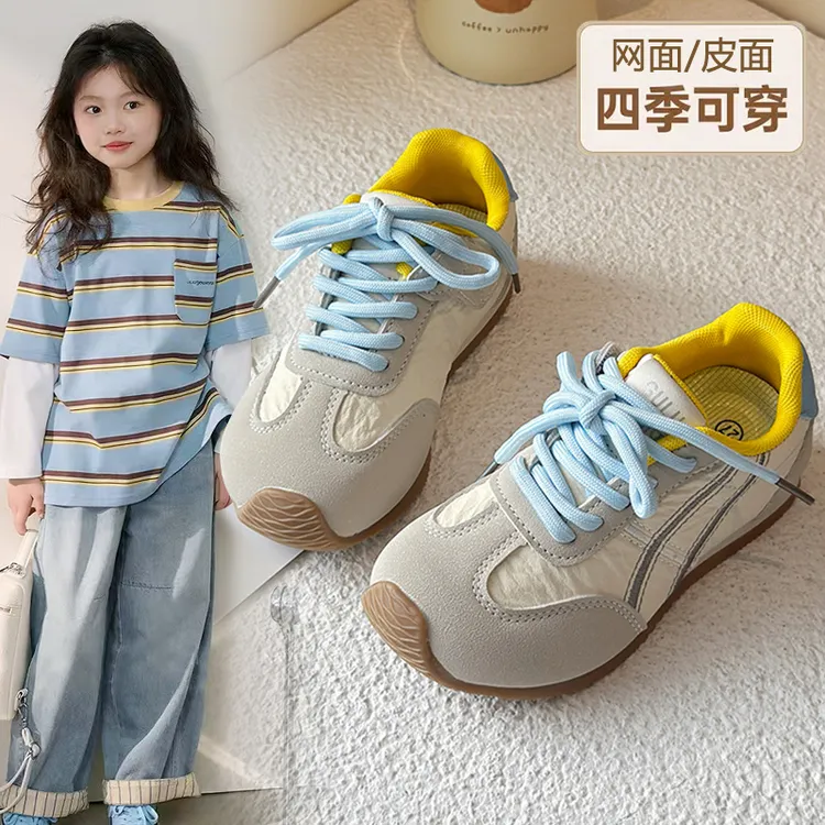 ABC女童阿甘鞋2025新款春秋软底女孩休闲鞋儿童百搭运动鞋德训鞋