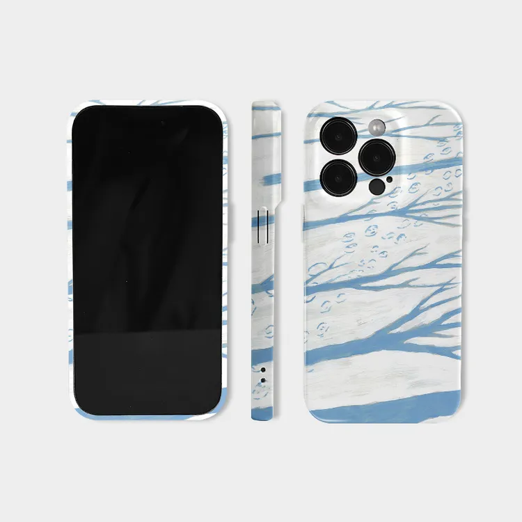 雪地脚印 适用iphone苹果16promax保护壳新款15高级感ins风14冬季