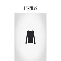 【LENPHAS】微透大圆领毛边长袖T