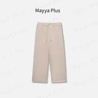 【云朵裤】Mayya Plus麦芽定制秋季流光风抽绳休闲直筒长裤32546167