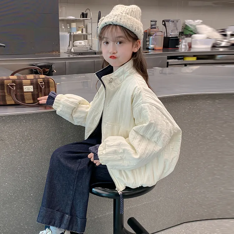女童棉服冬装2025新款洋气儿童韩版外套中大童秋冬款夹棉加厚上衣