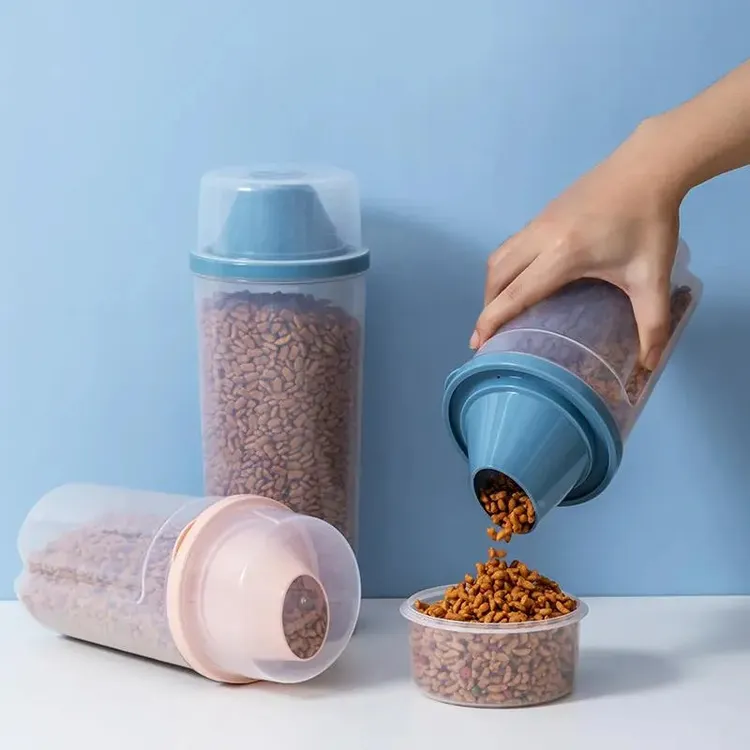 猫粮狗粮储存桶密封防潮收纳罐宠物粮食收纳盒猫狗储粮桶便携外出