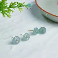 石惑珠宝~翡翠平安扣耳钉&多样性发一