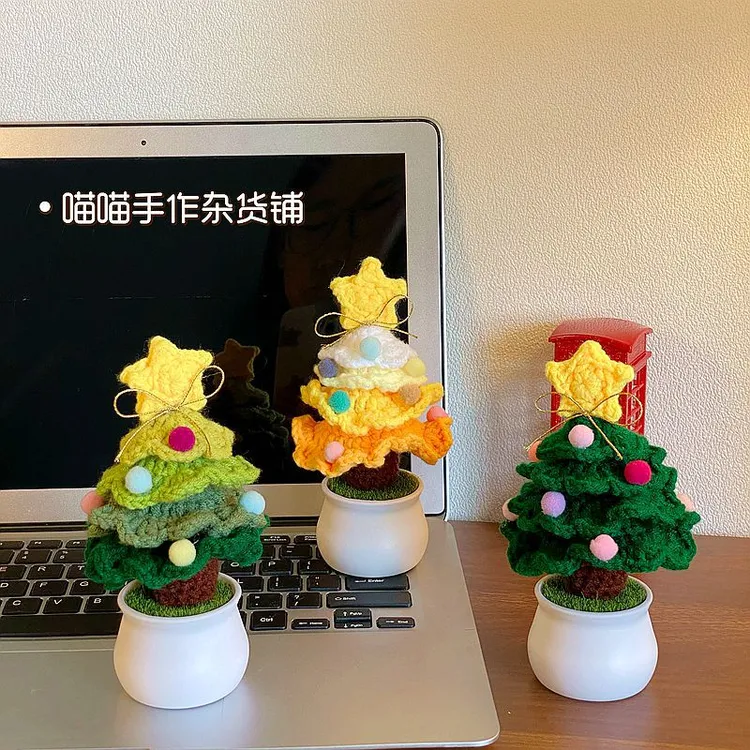 创意圣诞树小盆栽成品圣诞节生日礼物送女生卧室内桌面装饰品摆件