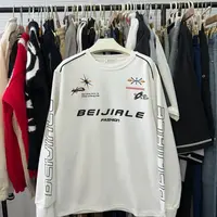 8268春秋潮牌美式卫衣男女高街圆领宽松百搭情侣长袖上衣服