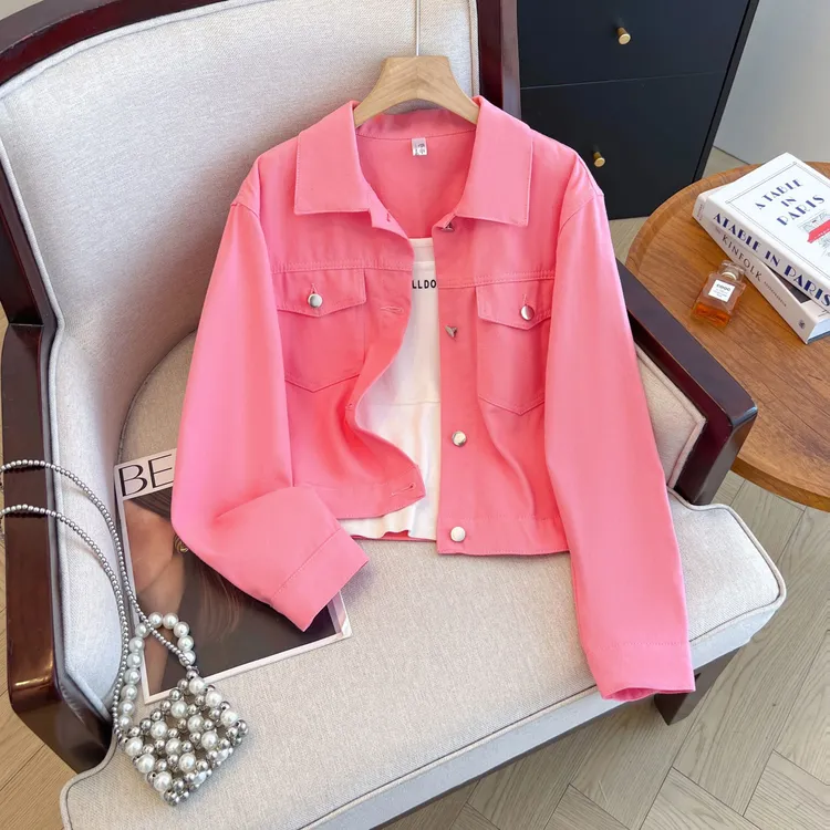 上衣春秋牛仔外套女短款时尚休闲韩版长袖显瘦小个子网红洋气百搭