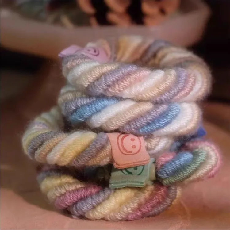 婉之恋加粗加厚发绳高级感毛线扎马尾头绳高弹力耐用橡皮筋发圈