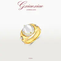 G XIAOXIAO 镀K金【明月金梦】新中式轻奢气质高级戒指 F16D45