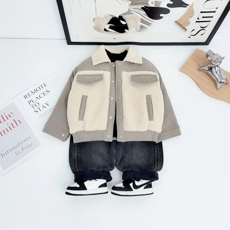 男童加厚外套2025新款秋冬装中大儿童上衣潮 DMQ6188悠悠童话童装