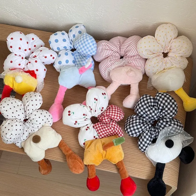 米奇屁屁花朵大肠发圈女款米老鼠可爱丸子头皮筋头花扎发头绳发