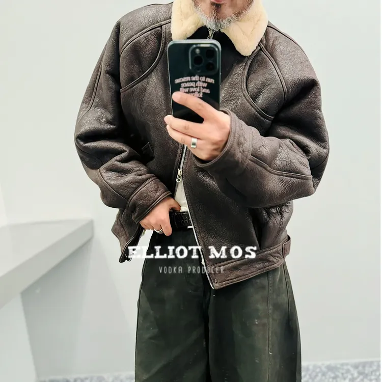 Elliot Mos "亚丁"~Wool Coat 100%羊毛皮毛一体夹克外套1405