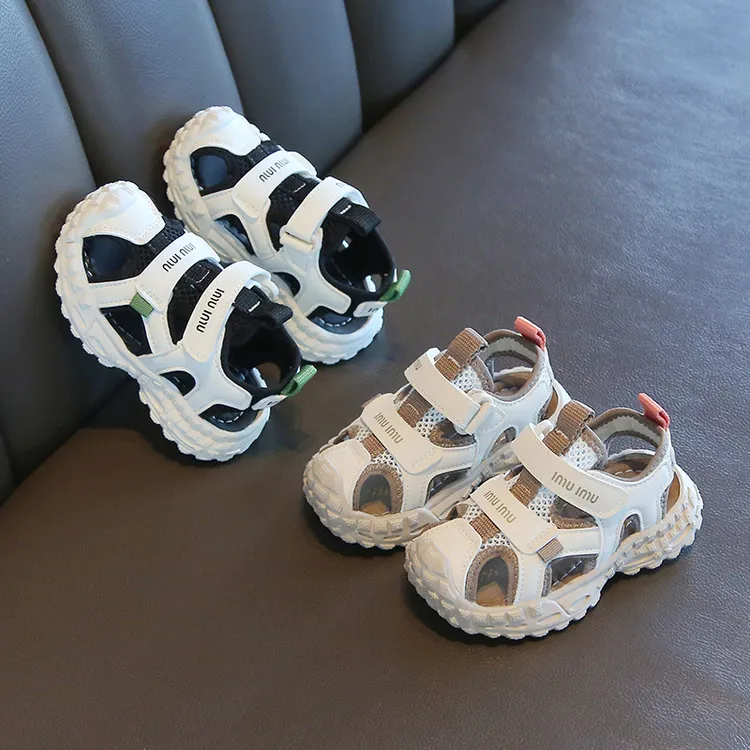 2025夏季新款男女包头鞋防踢网面运动凉鞋镂空框子鞋沙滩休闲