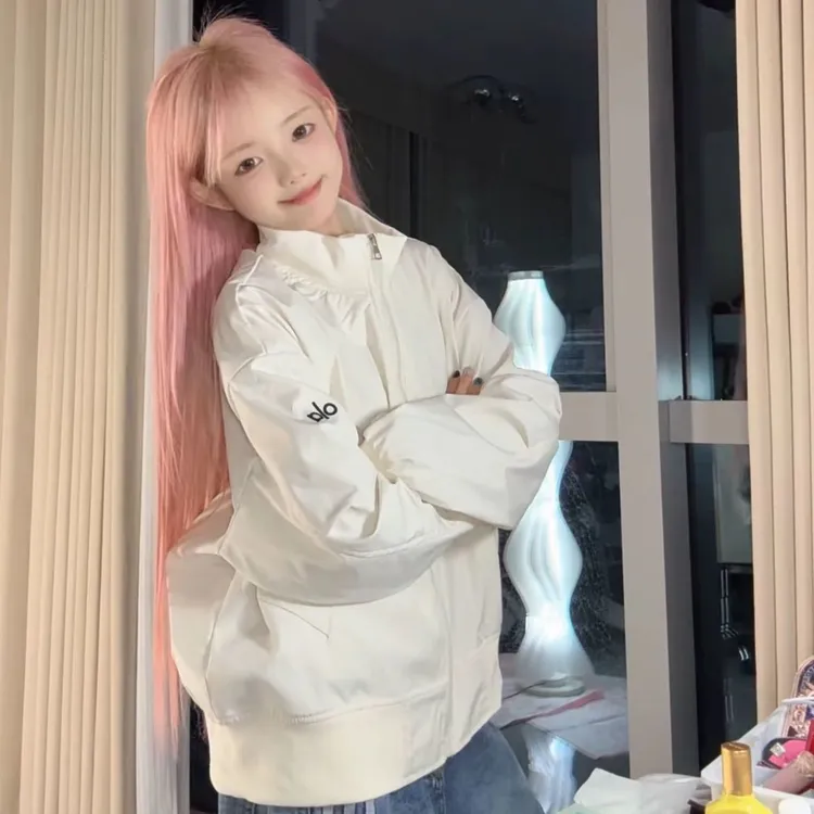 ins美式复古刺绣棒球服外套女学生韩版宽松秋季新款小个子夹克潮