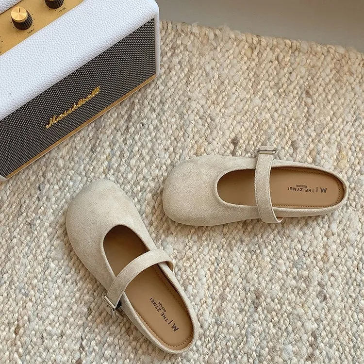 软底搭扣日常欧美风包头拖时尚舒适休闲百搭玛丽珍包头森系