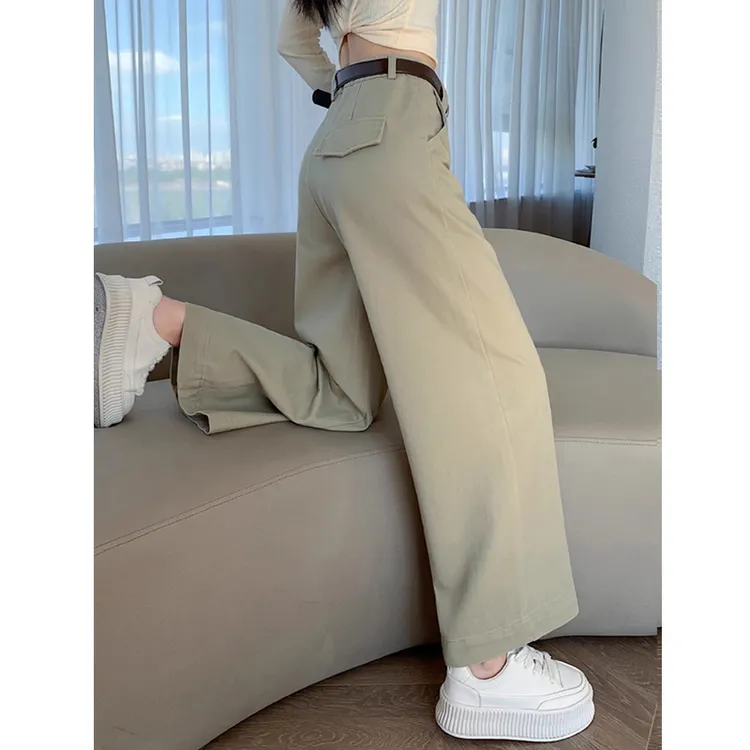 小个子显高水洗棉牛仔裤子女2025秋季新款高腰九分直筒窄版阔腿裤