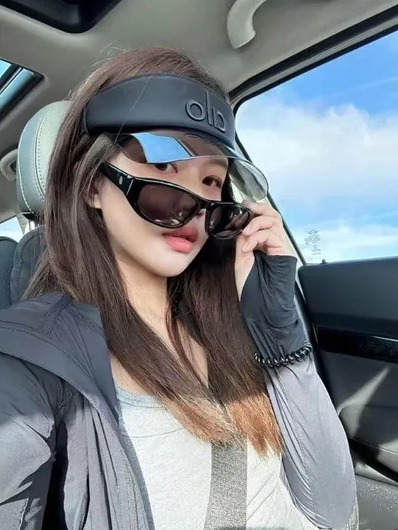 alo金志洙同款空顶鸭舌帽夏季防紫外线户外运动遮阳帽女防晒帽子