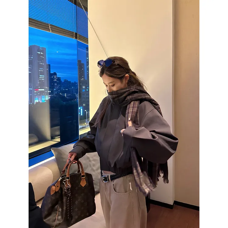 DYANGJUN【摩登女主】秋季新款宽松立领夹克外套