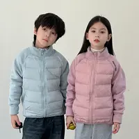 【胖胖象】白鸭绒儿童校服神器拼接立领时尚韩版羽绒外套Q07