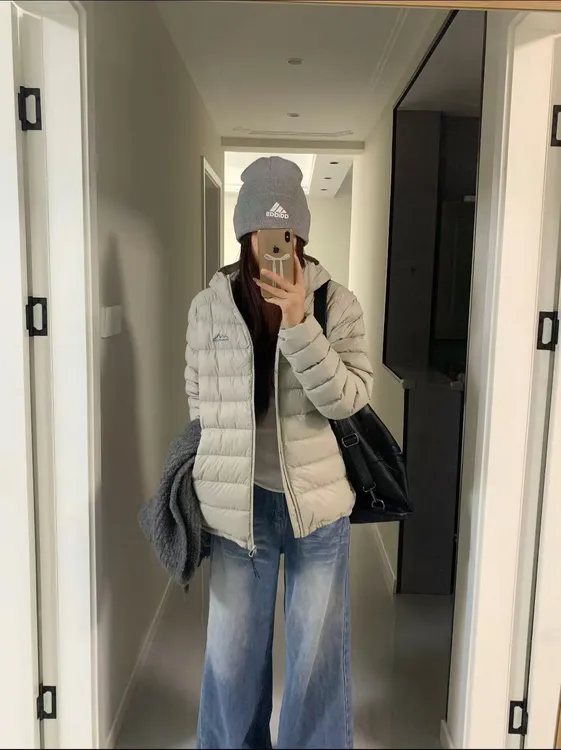 早冬排骨款常规连帽拉链中厚冬季轻薄韩版男女款休闲百搭