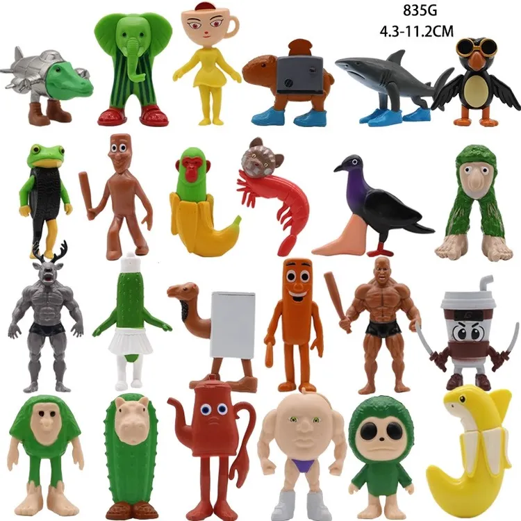 大全套外国山海经公仔手办tungtungsahur木棍人穿鞋鲨鱼模型摆件