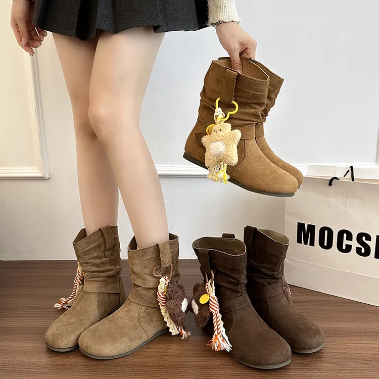 超火可爱废土风勃肯短靴女款2025秋季新款时尚设计感内增高堆堆靴