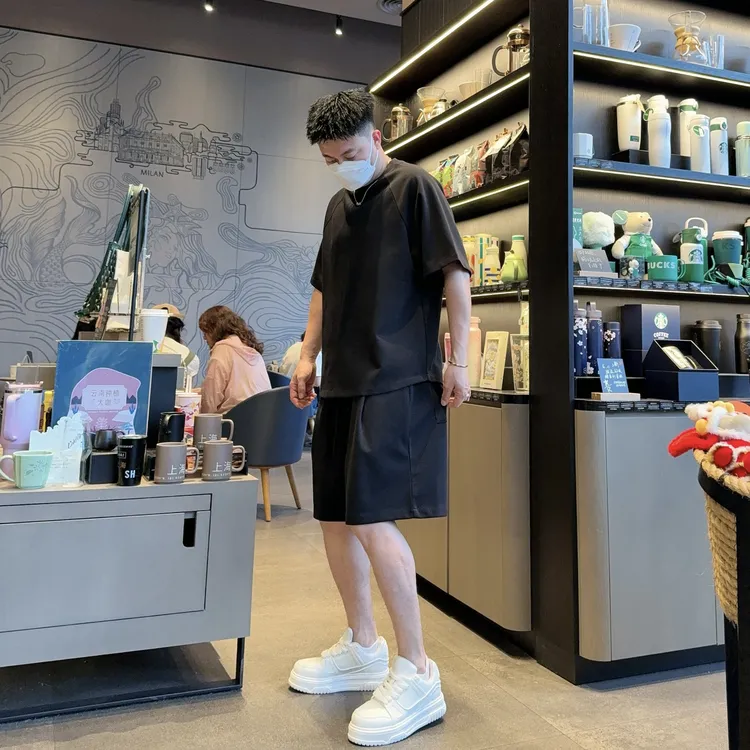 xy-2856夏季宽松套装薄款净版简约百搭短裤短袖高弹舒适休闲套装