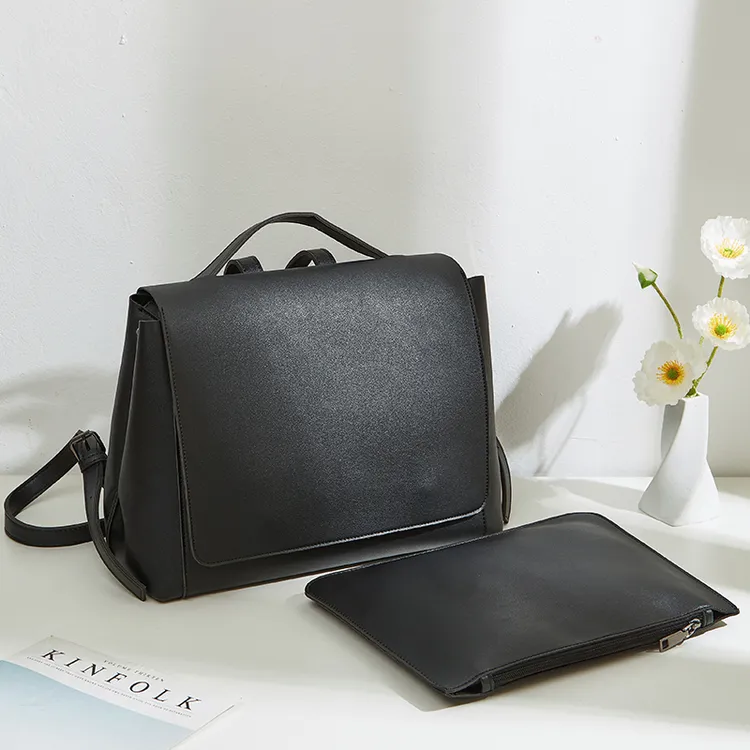 小香风简约百搭双肩包2025新款韩版洋气大容量背包休闲学生书包女