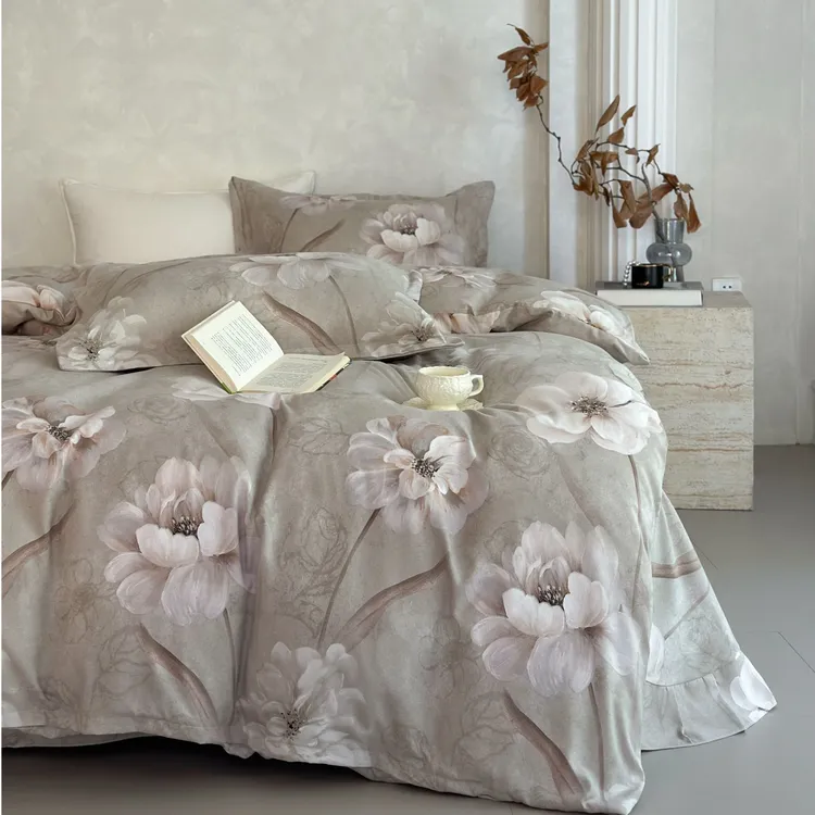 【艾拉】冬季超厚保暖全棉四件套亲肤透气斜纹纯棉被套柔软