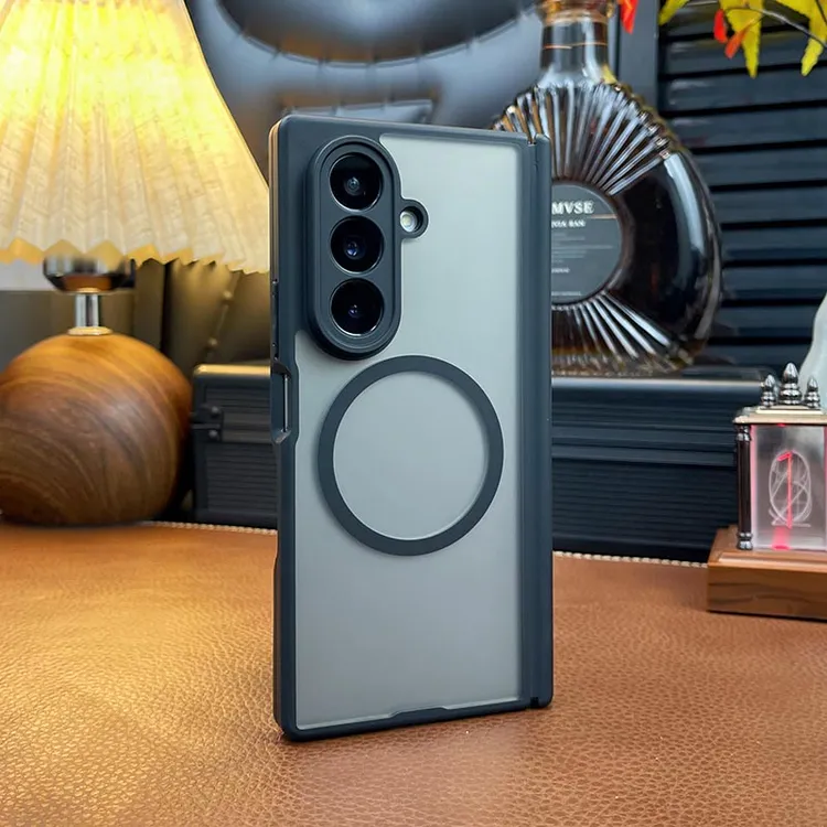 双中轴后壳适用三星ZFold7/6/5手机壳磨砂肤感W26磁吸高档软边W24