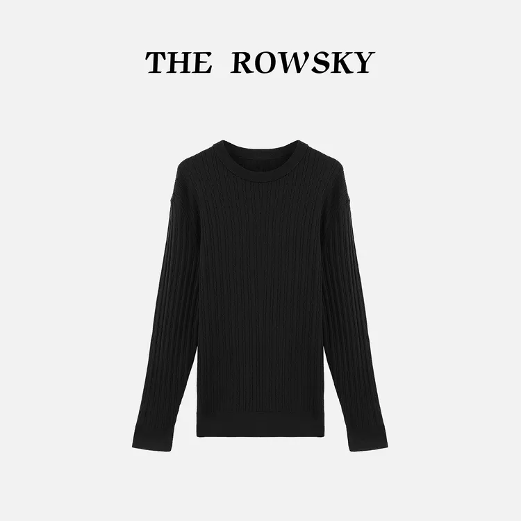 杨圣坤2025新品男士安吉丽娜绵羊毛简约百搭绞花针织衫SK25101401