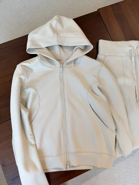 小娜专属LULU风棉莫代尔空气棉面料卫衣直筒阔腿套装女秋季新款 