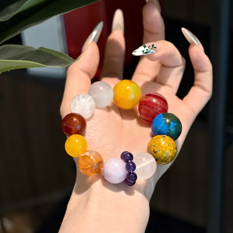 【星际多宝】星球系列,超大咪数多巴胺,多宝多福!天然水晶默认微瑕!