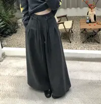 极简老钱风 利落垂感时尚百搭西裤 2025复古显瘦毛呢阔腿西装裤女